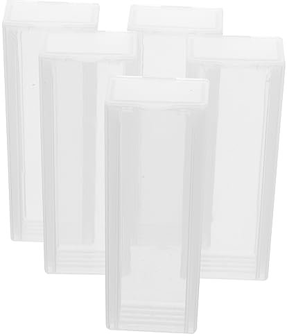 OKUMEYR 5 Stücke Pathologische Objektträger Boxen für Mikroskop Transparentes Slide Case Praktische Aufbewahrung für Laborausrüstung Stapelbar und Platzsparend Ideal für Unterbett Organisation