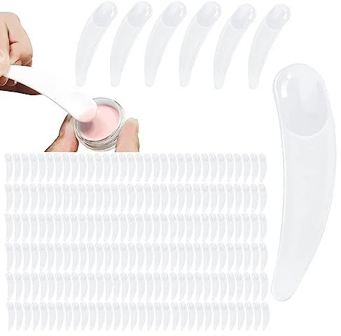 Mini spatule cosmétique 200 pièces, cuillère spatule crème, cuillère à masque cosmétique, pour masque facial, 6 couleurs