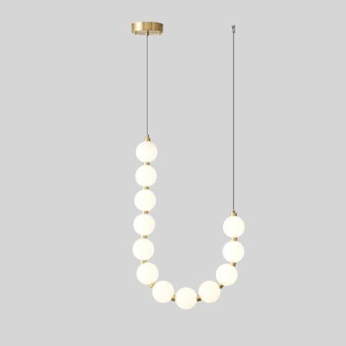 Lámpara de decoración del hogar led, lámpara de entrada de escalera de 45 vatios, lámpara de araña esférica ajustable con acabado de latón, lámpara de araña dorada moderna en la Sala de estar del átic