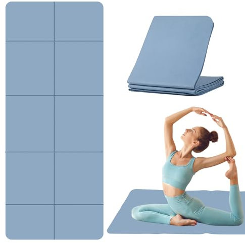 Foldable Yoga Mat - TPE Exercise Pilates Mat - Yoga Matte - Fitnessmatte - 183 x 61 cm, 5 mm Dick, Sport Matte für Pilates, Gymnastik, Reise und Sport