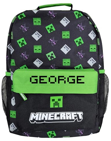 Minecraft Personalised Kids Backpack Gaming Gamers Rucksack School Bag