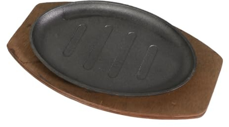 UTHCLO Sartén De Hierro Antiadherente 20 Cm, Sartén Para Cocinar Teppanyaki, Hierro, Conducción De Calor Rápida, Portátil Para Uso Doméstico y Barbacoa Familiar