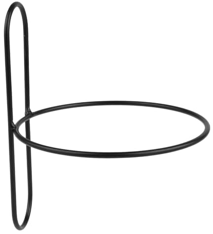 Hemobllo Support Mural pour Plante Fer Noir avec Crochet Porte-Pot Rond Suspendu Support Robuste pour Jardinières Murales Intérieur et Extérieur Rack Décoratif pour Balcon et Jardin
