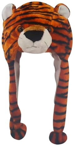 Abaodam Sombrero Tigre Decorativo de Peluche para Gorro Animal Adorable y Suave Accesorio Infantil Cómodo para Invierno y Disfraces Festivos