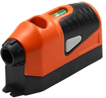 Niveau laser, Mini Outil De Niveau À Bulle Vertical, Niveaux Laser Au Sol, Lumière Du Jour, Jauge Mesure Ligne Guidée Droite,pour le travail du bois(Orange)
