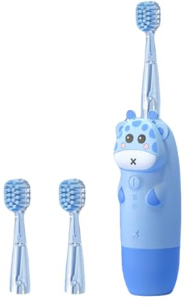 SHOWERORO Cepillo de Dientes Eléctrico Material Pc para Niños Frecuencia Ajustable y Diseño Resistente al Agua Set de Adecuado Limpieza Dental Infantil