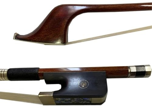 Arcos de violín hechos a mano 1 pieza de arco de contrabajo híbrido de fibra de carbono estilo francés 3/4 de pelo de caballo blanco