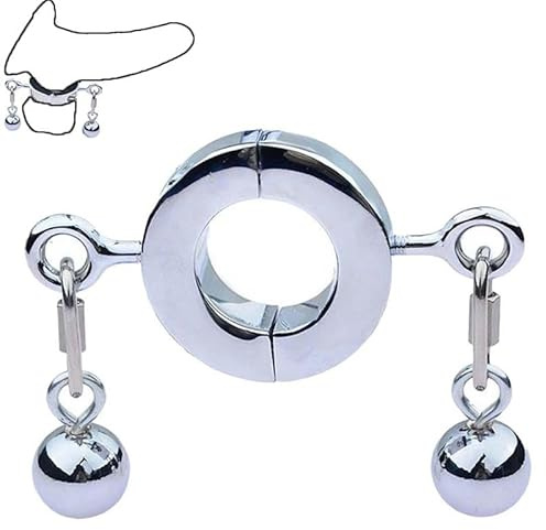 Manlig Fitness TräNing Med 2 Metallbollar Och Ring TillbehöR, Roliga TräNingsverktyg FöR Att FöRbäTtra UthåLlighet, Semester, Par GåVa (Tunn)