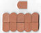 ALEA Mosaic Backstein Dachziegel für SteinBaukasten 20x15x2mm -,300 Stuck- Ziegelrot RN01