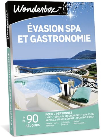 Wonderbox - Évasion Spa Et Gastronomie - Coffret Cadeau - Idée Cadeau Séjours