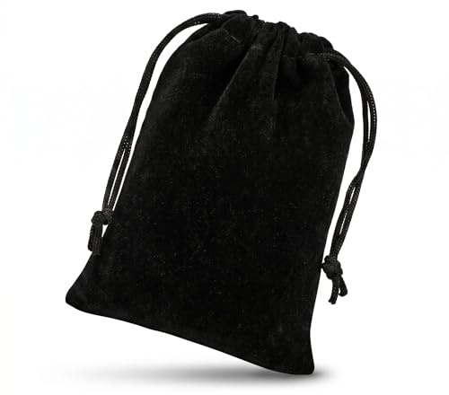 Egurs 20 Pezzi 13X18cm Sacchetti di Velluto Regalo con Coulisse Borse bomboniere Sacchetti Regalo Sacchetti di Gioielli Caramelle Sacchetto Nero