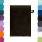 Lavea Waschlappen Set - 6X Waschhandschuh 16x22 cm - Schwarz - weiche Duschlappen für Gesicht & Körper von Baby, Kinder & Erwachsene - 100% GOTS zertifizierte Bio-Baumwolle - Premium Serie Bali