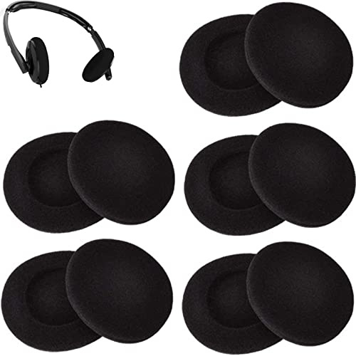 Cuscinetti per cuffie da 5 cm, in schiuma, per cuffie Sony Philips, nero, 5 paia