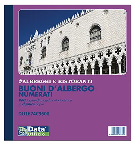 Blocco Buoni d'Albergo numerati progressivamente da 1 a 960 - DU1674C9600