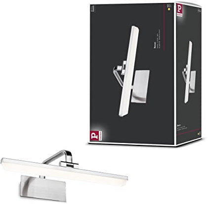 Paulmann 95572 LED Bilderleuchte Renan 400mm incl. 1x9,5 W Warmweiß Alu gebürstet Bildbeleuchtung Metall, Acryl Wandlampe 3000 K