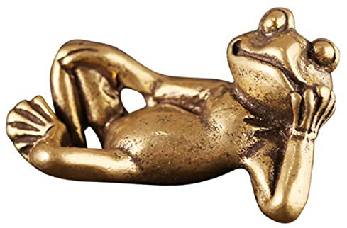 Warmhm Frosch-Ornamente Messing- Schildkröten-Statue Vintage Wohnkultur Frosch- Frosch-Skulptur Ochsen-Skulptur Vintage-Ornament-Figur Messing-Ornament Sonstiges Goldenes Auto