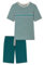 Schiesser Herren Schlafanzug kurz Rundhals - Nightwear Set, Jeansblau_181165, 48