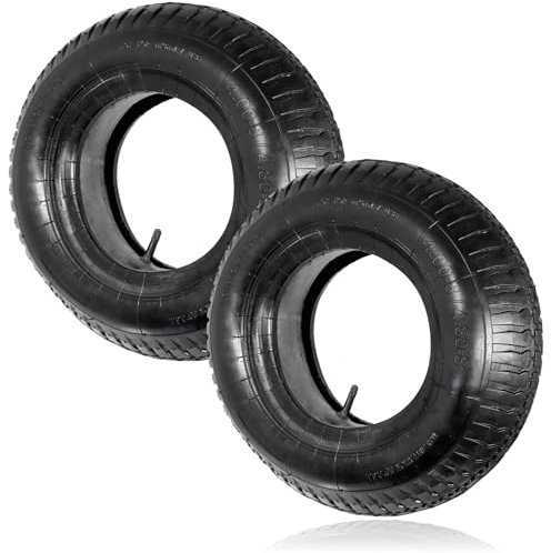 SPARES2GO Wheelbarrow Wheel Tyre and Inner Tube (4.00-8 4.80-8, 35PSi) 16 inch x 2