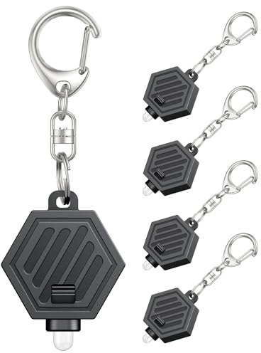 Pawfly Lot de 5 Porte-clés Lampe Torche LED, 12 Lumens, Ultra-Légère et Portable, à Piles, pour Camping, Randonnée, Fêtes et Urgences