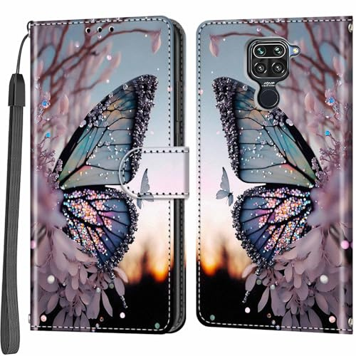 Funda para Xiaomi Redmi 10X 4G / Note 9, Cuero Flip Carcasa Fundas Móvil de Tapa Libro Carcasa Compatible Xiaomi Redmi 10X 4G / Note 9