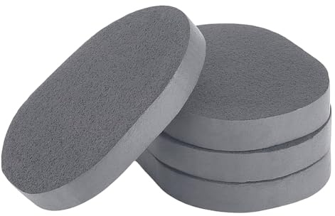 GORGECRAFT 4 pz Spugne per Il Lavaggio del Viso Spugne Struccanti Riutilizzabili Spugna Ovale per La Pulizia del Viso Spugne Nere per Il Trucco per Fondotinta Pulizia Quotidiana Strumento di Bellezza