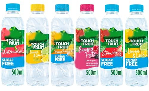 Vollviic Touch Random Mixed Sugar-Free & Low Sugar Variety Flavoured Water PMP 500ml – Refreshing Flavoured Still Water Selection for On-the-Go Hydration (6 x Random Mixed Bottles)