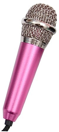 Mikinona Mini Micrófono Inalámbrico Portátil con Altavoz Micrófono de Mano Condensador para Móvil PC y Karaoke Ligero y Compatible con Múltiples Dispositivos Color Color Aleatorio