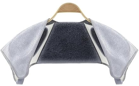 OhMill Coussin Chauffant pour Cou et Épaules Protège-Épaule en Fausse Fourrure pour Femme Homme Chauffe-Cou et Épaules Anti-Froid pour Femmes Enceintes Dormir Maison Bureau Gris