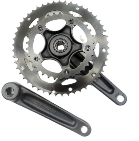 MoSundi Bielas de rueda de cadena doble, 50/34T 170 mm cónico cuadrado AL6061 aluminio para bicicletas plegables y de carretera de 9 a 11 velocidades (tipo B)