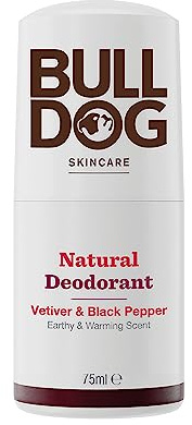 BULLDOG SKINCARE - Vetiver and Black Pepper Roll On Natural Deodorant For Men 75 ml