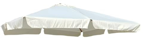 BricoShopping® Telo Ricambio Ombrellone Da Giardino Decentrato 3x3 m Impermeabile 250 gr/mq con Airvent, Copertura 280x280 cm con Tasche per Ombrellone a Braccio 8 Stecche in Legno