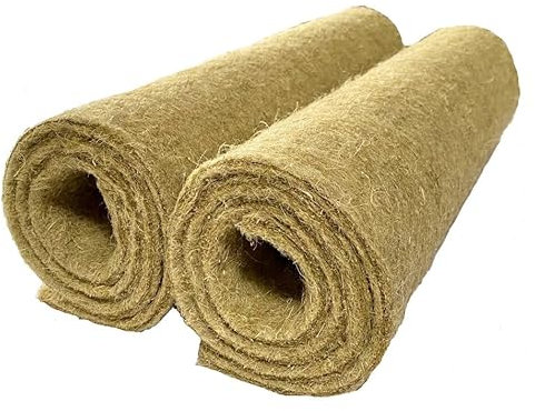 pemmiproducts Nagerteppich aus 100% Hanf, 120 x 50 cm, ca. 10 mm dick,2er Pack, (EUR 13,25 je Stück), Nagermatte, Hanfmatte für Kaninchen,Meerschweinchen, Nager,Hemp mat