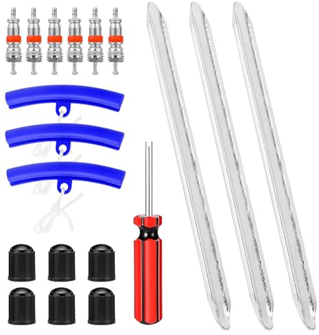 Wvu & Wvo 4 ferri di montaggio, leva di montaggio da 30 cm, per moto, rimozione pneumatici, attrezzi per il montaggio di pneumatici in acciaio al manganese, in acciaio al manganese, leva di montaggio
