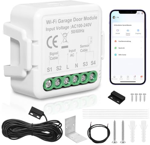 Ouvre portail connecté ouvre-porte de garage connecté WiFi, SOARFLY contrôle de l'application Tuya télécommande de porte intelligent compatible avec Alexa, Google Assistant commande vocale (1)