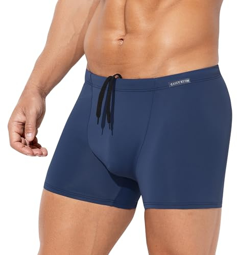 Casey Kevin Badshorts för män med justerbar dragsko | snabbtorkande | Elastiska badshorts med låg midja