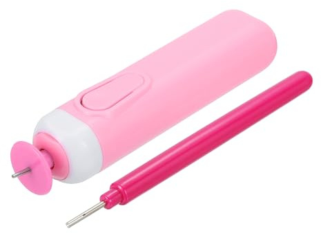 sourcing map Electric Quilling Pen, Plastic Quilling Needle Pen, Paper Crafting Tool Slotted Kit for Beginners Art Craft DIY Paper Flowers Making Handmade Paper Rolling Crafts(Rose Red, Pink)