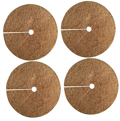 TOYANDONA 4piezas Estera para Macetas Redonda Antihierba Discos De Mantillo para Jardín