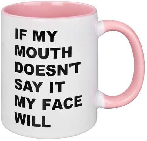 DOITGO Funny Gifts for Women: 330ml Ceramic Coffee Mug, Secret Santa Gifts for Women Her,Christmas Presents for Colleague Friends on Christmas Birthday Anniversary