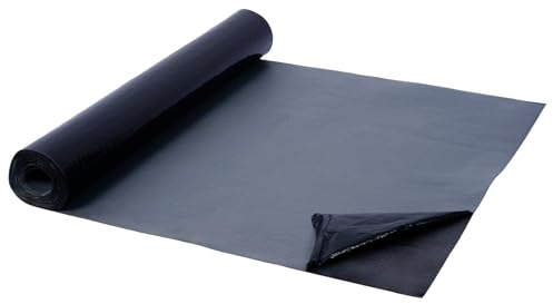 MYOYAY Lámina de techo de aluminio, autoadhesiva, con revestimiento de aluminio, resistente al agua y a los rayos UV, para tejado plano, garaje, 1 x 10 m, color negro