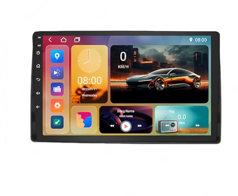 10 Pollici Doppio Din Android 15 Autoradio per Renault Twingo 2014 + con CarPlay Telecamera Posteriore Comandi al volante Bluetooth GPS FM Radio WIFI(A1 1G+32G)