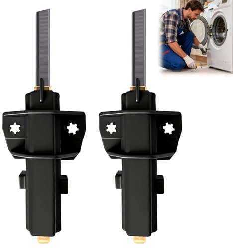 1 Pair Motor Carbon Brushes for Hoover Candy Washing Machines 49018683 92126721, Front-Loading Washing Machine Ceset-Haier Motor Carbon Brush Accessories Compatible with Beko Smeg Black
