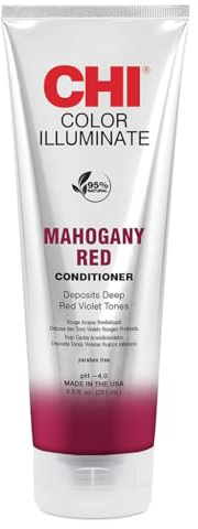 CHI Ionic Color Illuminate Conditioner, Mahogany Red, Color Enhancing Conditioner, 251 ml