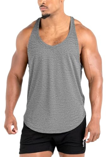 Lehmanlin Sport bodybuilding linne för män, Marcel bodybuilding stringer tank, snabbtorkande skjortor