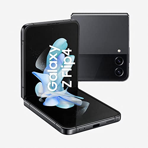 SAMSUNG Galaxy Z Flip4 Smartphone libre, SM-F721BZAHEUE, 5G, Sim Free Android Teléfono Plegable 256GB, Pantalla Dynamic AMOLED 2X 6.7/Super AMOLED 1.9 1.2 Graphite 2022 [Versión Español]
