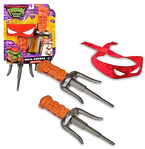 GIOCHI PREZIOSI – TARTARUGHE NINJA 2023 CAOS MUTANTE – SET ROLE PLAY – MASCHERA E ARMI DA COMBATTIMENTO DELLA TARTARUGA RAFFAELLO – STELLA NINJA INCLUSA – BAMBINI E BAMBINE A PARTIRE DAI 4 ANNI