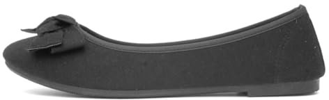 Lilley Womens Black Bow Ballerina Shoe - Size 5 UK - Black