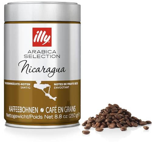 illy Nicaragua Medium Roast Coffee - 100% Arabica Beans - For Moka Pots and Filter Brewing - 250g Tin