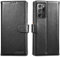 LENSUN Echtleder Hülle für Samsung Galaxy Note 20 Ultra, Lederhülle Klappbar [Kartenfach][RFID Schutz] Handytasche Flip Leder Handyhülle für Samsung Note 20 Ultra 5G - Schwarz