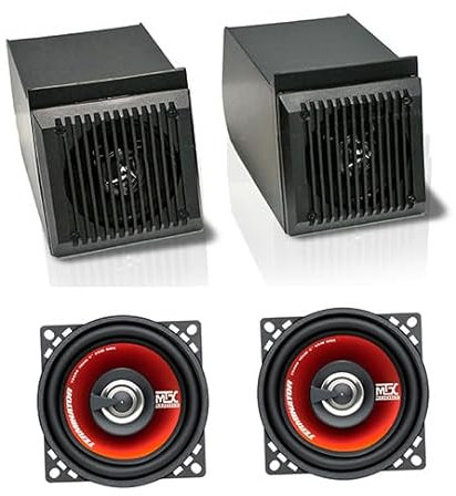 Generico Casse Altoparlanti 90W. KIT BOX Portacasse colore nero Specifiche COMPATIBILI con Panda modello 141 prodotte dal 1986 al 2003 - TR 40C - 2072N
