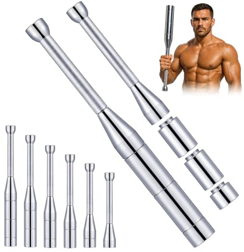 MorningRo 22 lb Adjustable Macebell Indian Club for Strength Training Bell 8-in-1 Club Steel for Training Full Body, Muscles, Shoulder, Grips, Forearm Workout in Home Gym Weighted(22 Lbs, 10 Kg)